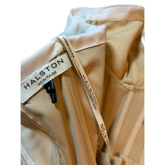 Halston Heritage Strapless Tie Front Gown in Chalk - Size 4 - Picture 11 of 12